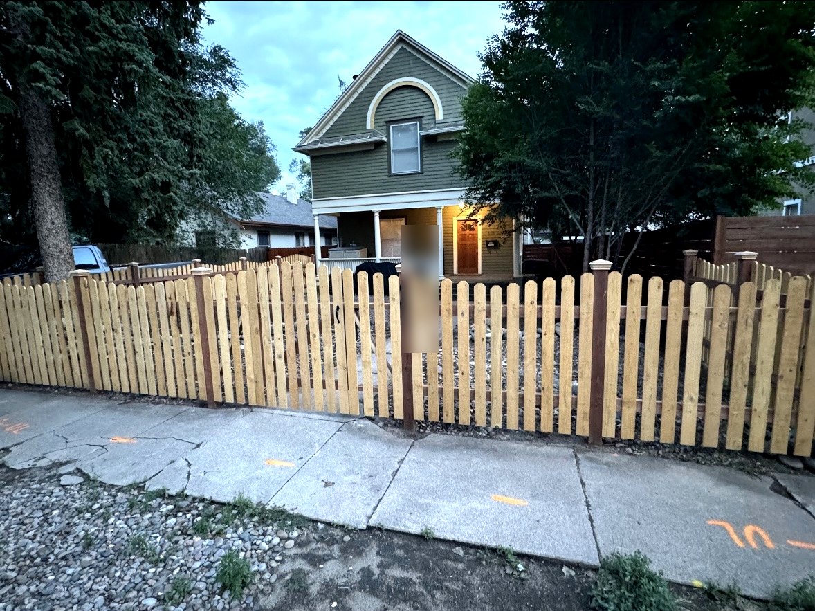 Finished fence and gate