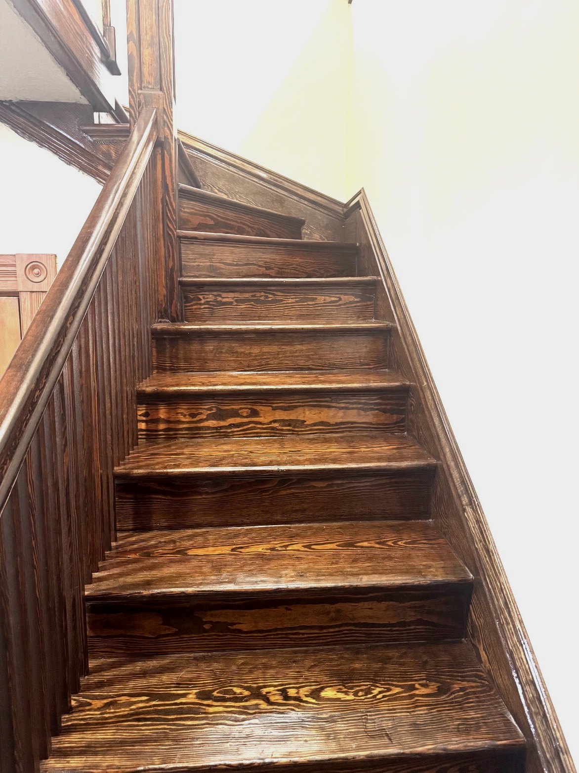 Original wood stairs after refresh